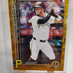 Ronny Simon Pittsburgh Pirates Gold Holo Rookie Card